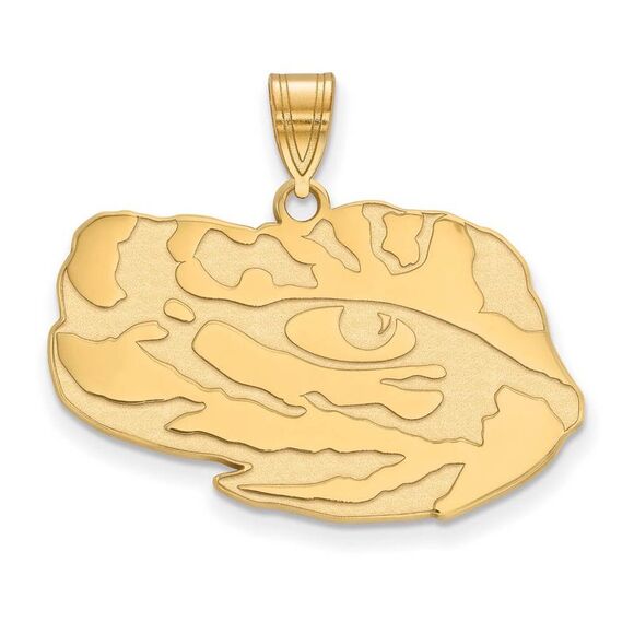 10k Yellow Gold Louisiana State Large Mascot Pendant